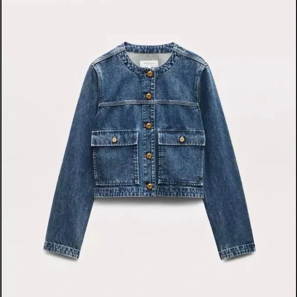 Rag & Bone Drew Denim Jacket
Lightweight Rigid Denim in Adeline - Picture 3 of 8